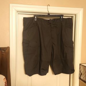 A pair of gray men shorts size 38 waist like new, $16, made in China.